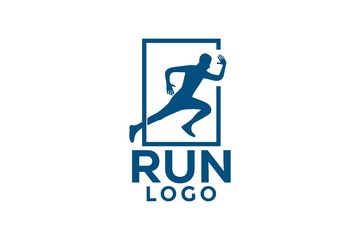 Running Man silhouette Logo Designs, Marathon logo template, run logo vector