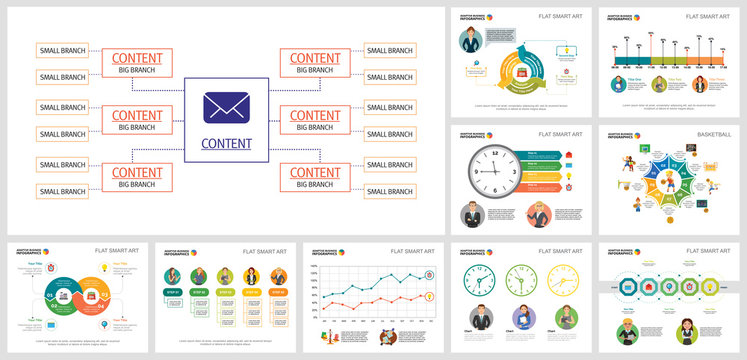 Business infographic diagram set