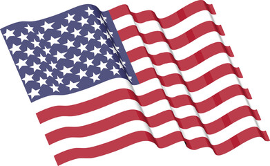 High resolution american flag rendering