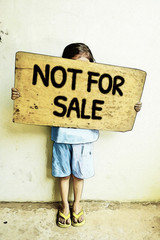 Not For Sale campaign. Human trafficking, Stop child abuse.