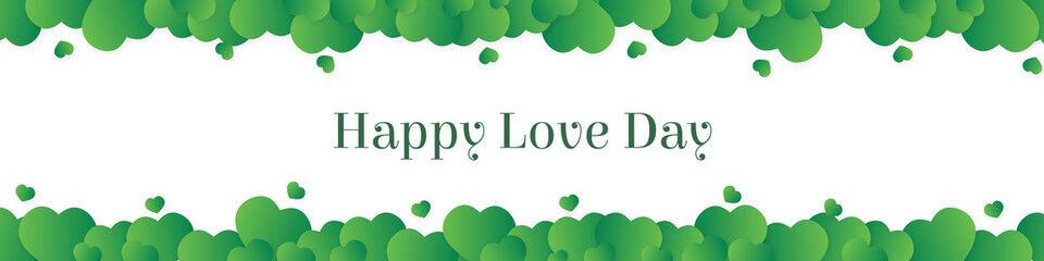 Valentine love day background for presentation design. Frame with heart decoration in white background.