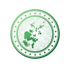 Flat low poly stamp of Orkney Islands. Polygonal Orkney Islands badge. Trendy vector logo of the island.