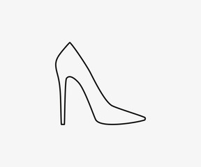 High heel shoe icon. Vector illustration, flat design.
