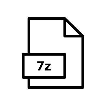 Document, extension, file, format icon 7z icon symbol Illustration Design