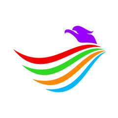 Colorful Eagle Logo Template Design Vector, Creative Eagle Logo concept