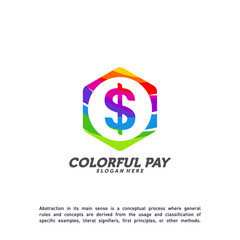 Colorful Money Logo Template Design Vector, Creative Money Logo concept