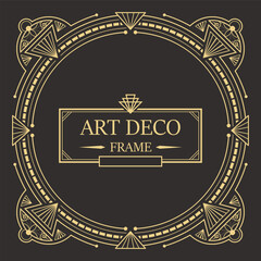 Art Deco Border and frame vector © lumyaisweet