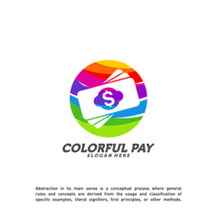 Colorful Money Logo Template Design Vector, Creative Money Logo concept