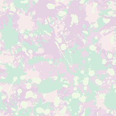 Fototapeta na wymiar Teal, pink shades, white camouflage seamless pattern