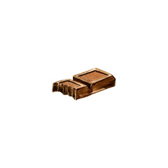 watercolor drawing chocolate