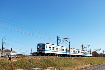 東武伊勢崎線 電線 風景