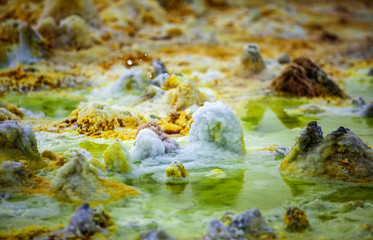Dallol volcano in Danakil Depression - Afar region - Ethiopia