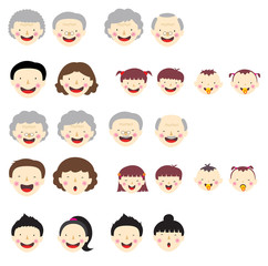 The face of a harmonious family. Happy family