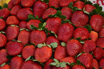 Strawberry background, food, fruit, summer, texture, nature,