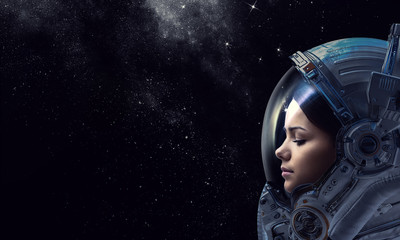 Exploring outer space. Mixed media