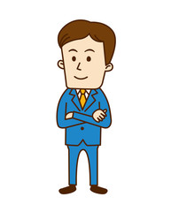 03_02_若者B_男性_腕組み