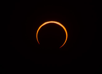 Annular Solar Eclipse of the Sun in Hofuf, Saudi Arabia