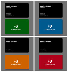 Business card design vector simple identity