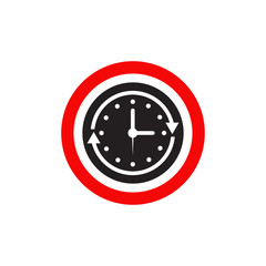 Clock icon logo design vector template