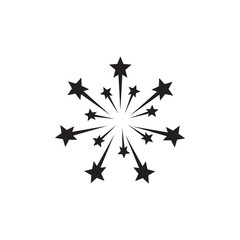 Firework light vector illustration template