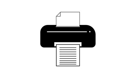  Printer icons set. Illustration isolated for graphic and web design