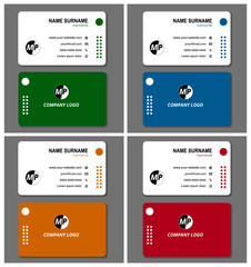 Business card design vector simple identity