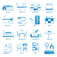 インテリア　アイコン　セット