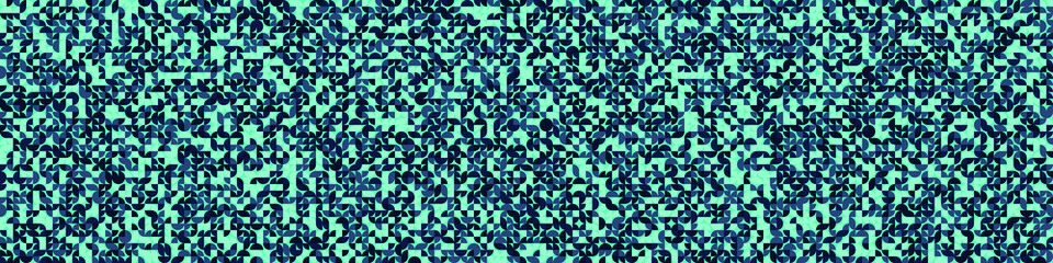Fototapeta na wymiar Seamless pattern with random colored quarter circles Generative Art background illustration