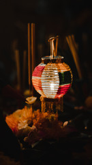 a colorful candle decoration