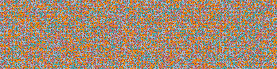Fototapeta premium Seamless pattern with random colored quarter circles Generative Art background illustration