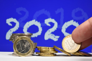 euro argent finances banques bourse change pieces 2020 2019