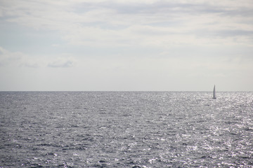 sailingboat on the sea formentera