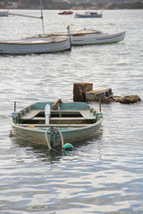 Fototapeta na wymiar wracked boat in the harbour