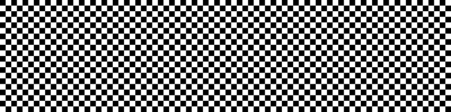 gz634 GrafikZeichnung - english - pattern seamless. horizontal black and white checked racing flag icon. simple template - background illustration. banner 4to1 - g8848