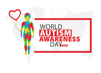 World autism awareness day. Illustration, banner or poster.