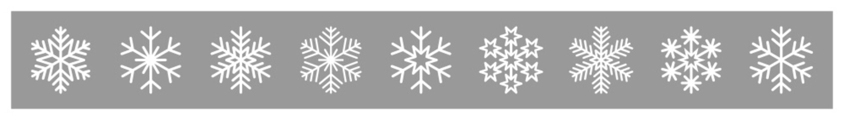 płatki śniegu zestaw ikon