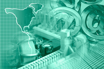 Electronic device, mail signs and map