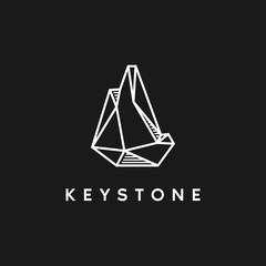 geometric stone logo illustration