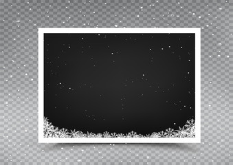 Christmas snow photoframe template