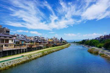 Fototapeta na wymiar view of the river in japan
