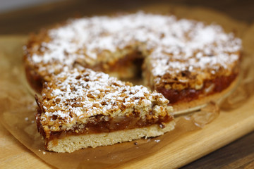 Apple Pie - Freshly Baked. Two crust apple pie with cinnamon mad