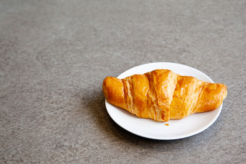 Fresh baked homemade butter croissant