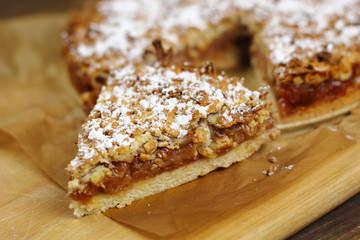 Apple Pie - Freshly Baked. Two crust apple pie with cinnamon mad
