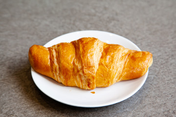 Fresh baked homemade butter croissant
