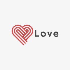 love logo, icon and template