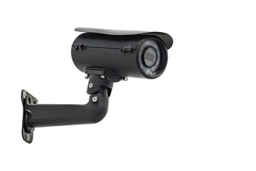 modern video camera for tracking the situation at the facility isolated on white background