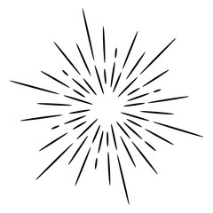 Fototapeta premium doodle design element starburst hand drawn