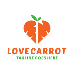 Love Carrot Logo Design For Company And Business