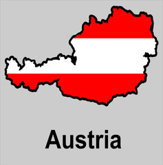 austria country map icon
