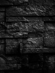 black stone blocks background. Stones texture. The wall of stones.black block and wallpaper.